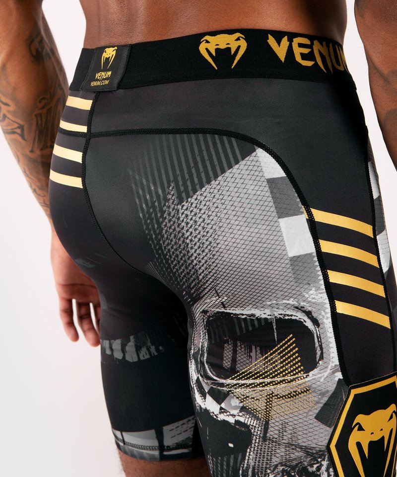 Venum Venum Skull Compression Shorts Black Gold