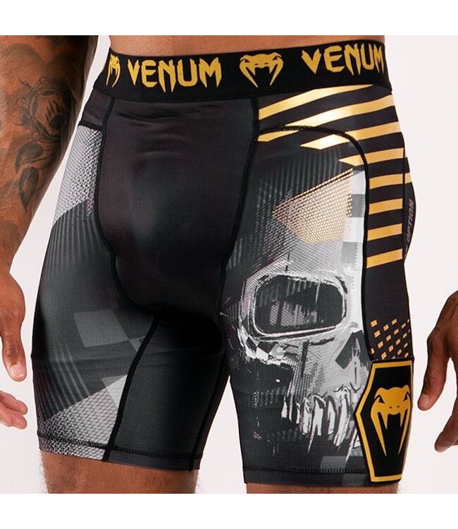 Venum Venum Skull Compression Shorts Zwart Goud