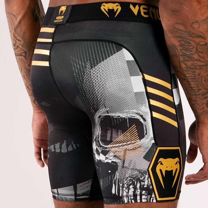 Venum Venum Skull Compression Shorts Schwarzes Gold