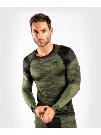 Venum Venum TROOPER Rash Guards L/A Forest Camo Schwarz