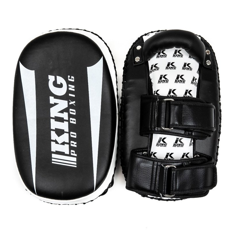 King Pro Boxing King Armpads KPB/REVO KP Thai Pads Black White per Pair