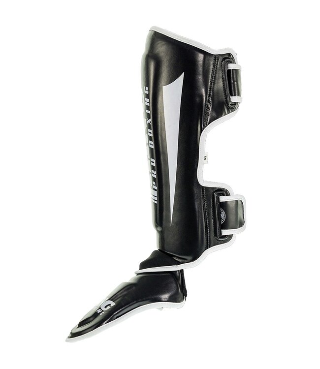 King Pro Boxing King Pro Boxing Shinguards KPB/SG REVO 1 Black White