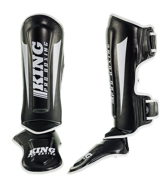 King Pro Boxing King Pro Boxing Shinguards KPB/SG REVO 1 Black White