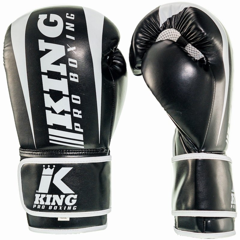 King Pro Boxing King Pro Boxing KPB/REVO 1 Boxhandschuhe Schwarz Weiss