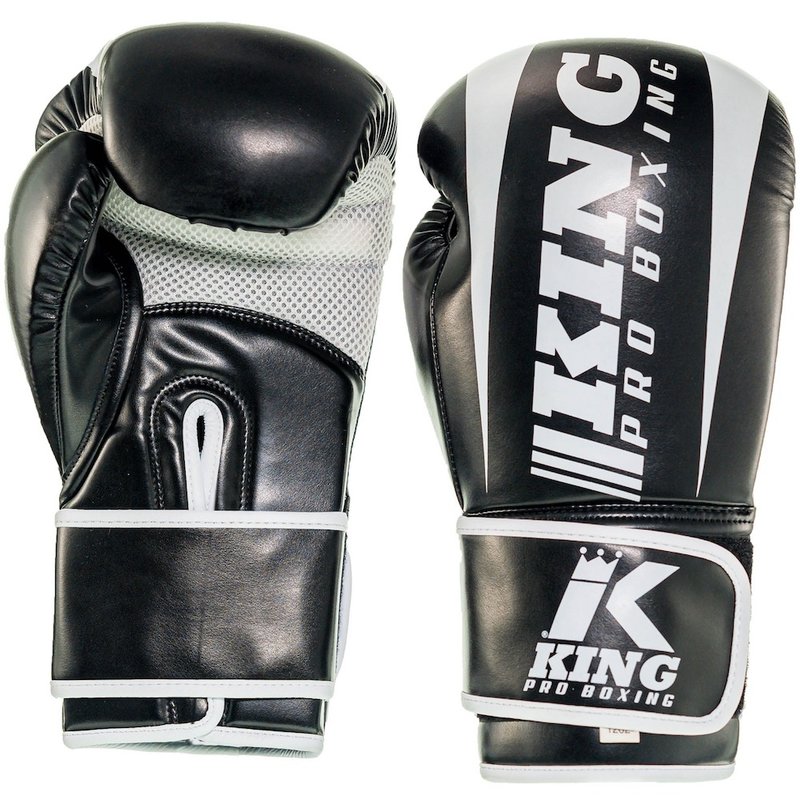 King Pro Boxing King Pro Boxing KPB/REVO 1 Boxhandschuhe Schwarz Weiss