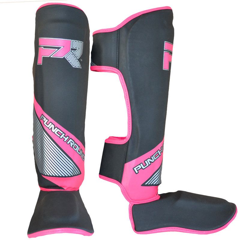 PunchR™  Punch Round Evoke Kickboxing Schienbeinschoner Schwarz Rosa