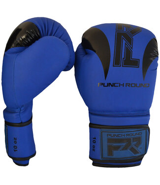 PunchR™  Punch Round "SLAM" Boxhandschuhe Matte Blau Schwarz
