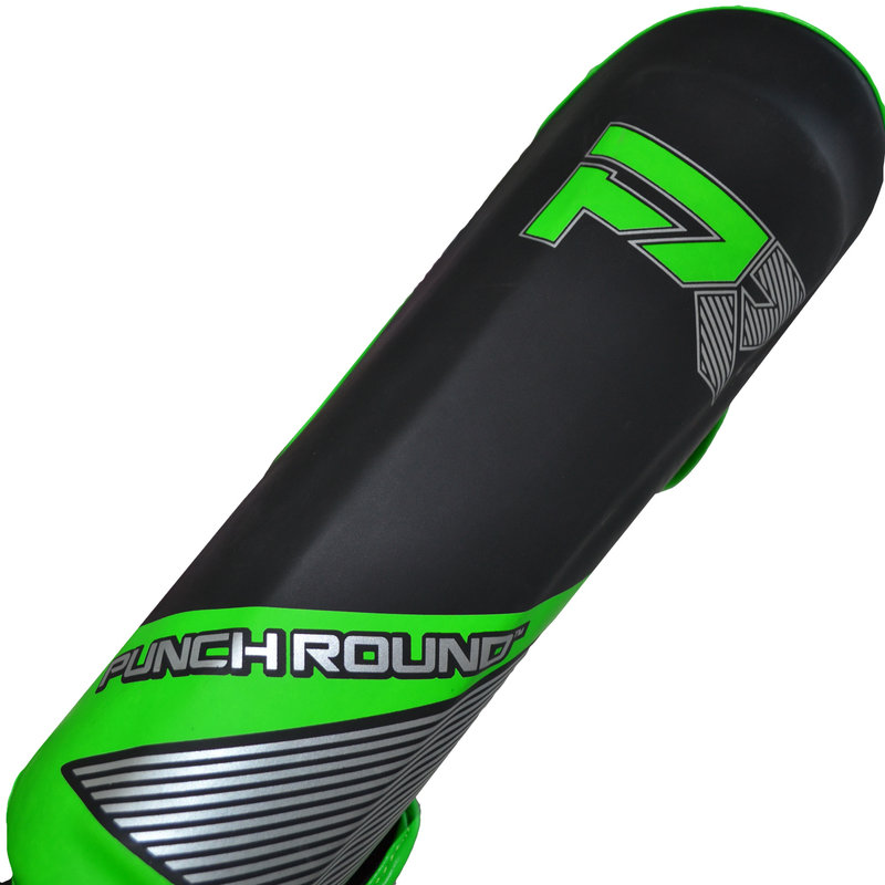 PunchR™  Punch Round Kickboxing Shinguards Evoke Black Green