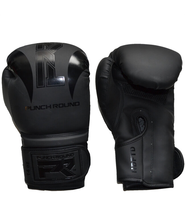 Punch Round SLAM Boxing Gloves Black on Black