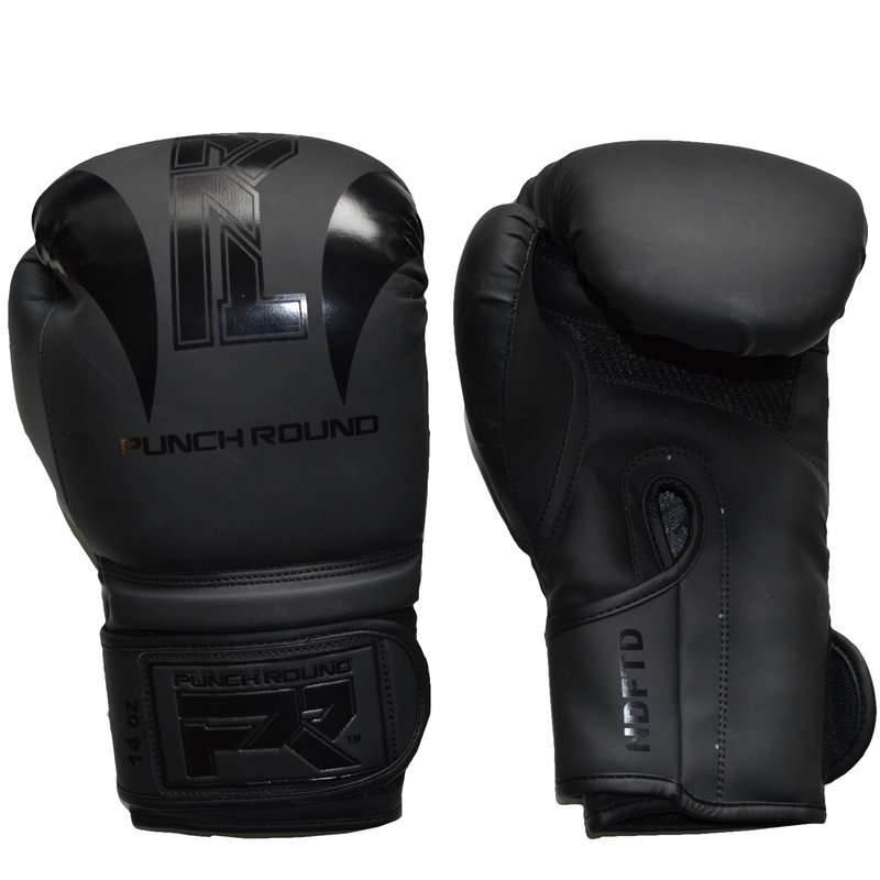 PunchR™  Punch Round SLAM Boxing Gloves Black on Black