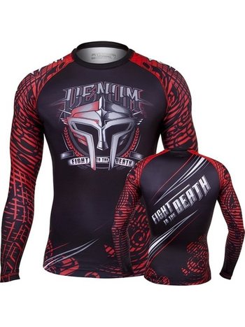 Venum Venum Kleidung Gladiator Rashguard L/S Schwarz Rot