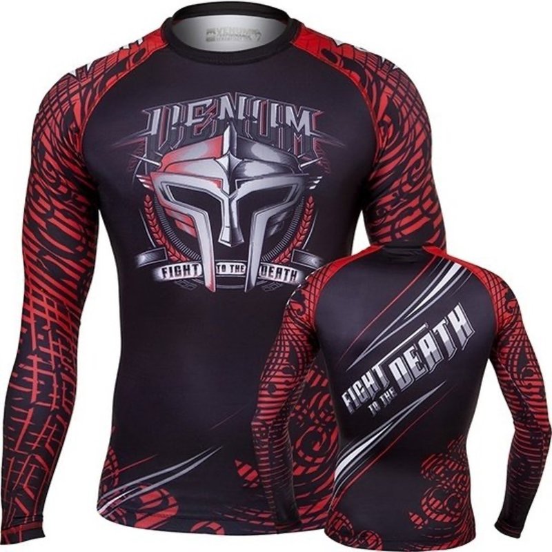 Venum Venum Kleding Gladiator Rashguard L/S Zwart Rood