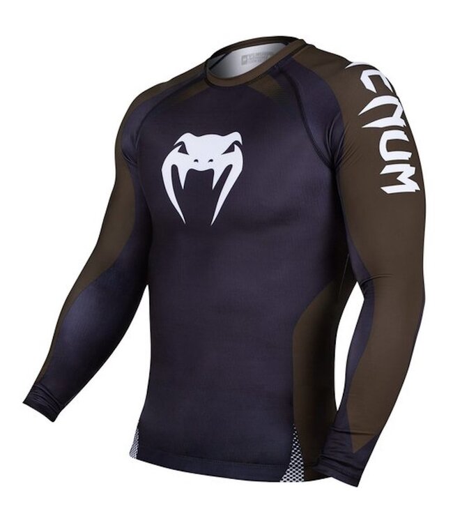 Venum Venum NOGI IBJJF Approved Rashguard L/S Black Brown