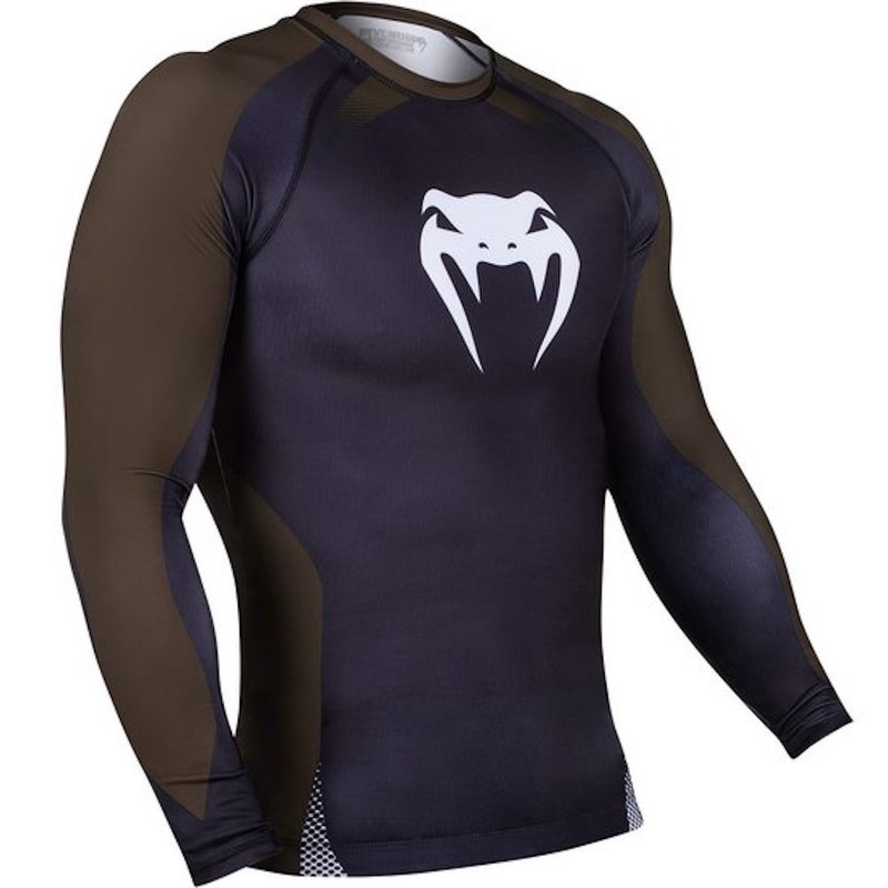 Venum Venum NOGI IBJJF Approved Rashguard L/S Black Brown