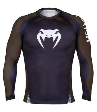 Venum Venum NOGI IBJJF Approved Rashguard L/S Black Brown
