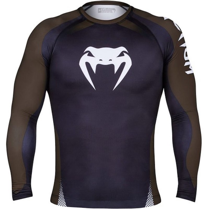 Venum Venum NOGI IBJJF Approved Rashguard L/S Black Brown