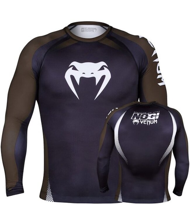 Venum NOGI IBJJF Approved Rashguard L/S Black Brown