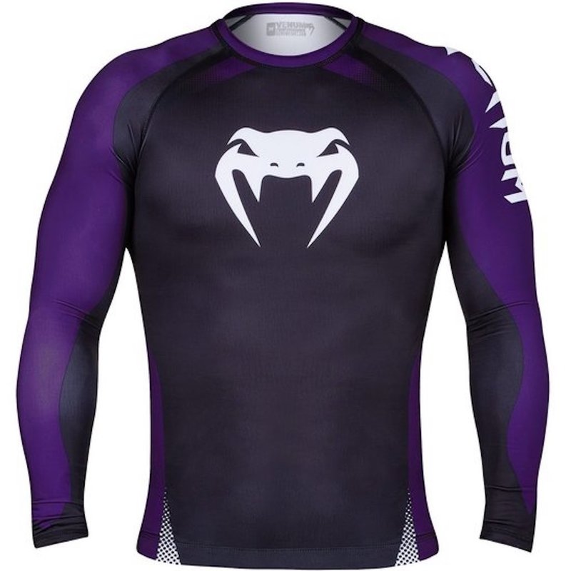 Venum Venum Rash Guard NOGI IBJJF Approved L/S Zwart Paars