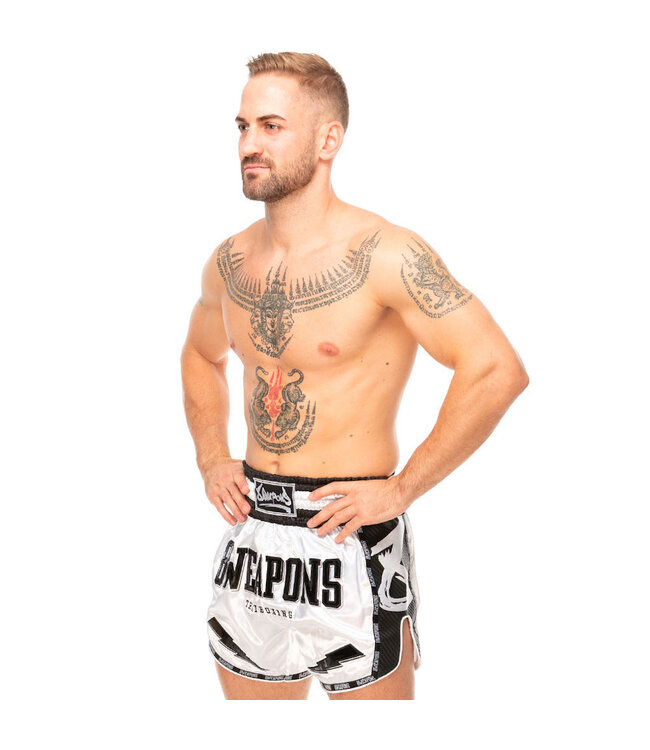 8 WEAPONS Muay Thai Short Carbon Snow Night