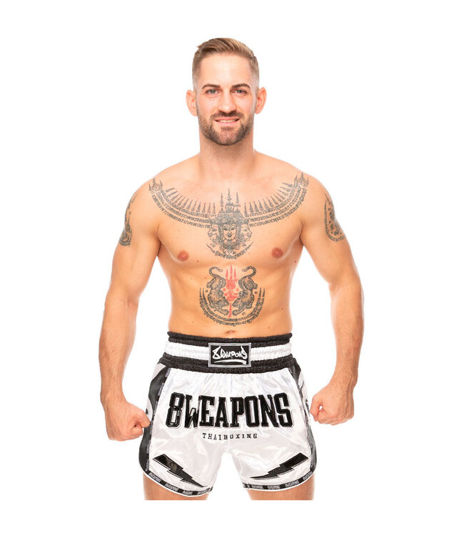 8 Weapons Muay Thai Shorts Carbon Snow Night