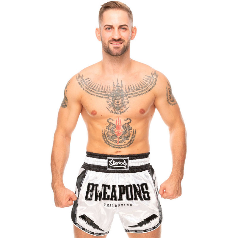 8 Weapons 8 WEAPONS Muay Thai Short Carbon Snow Night