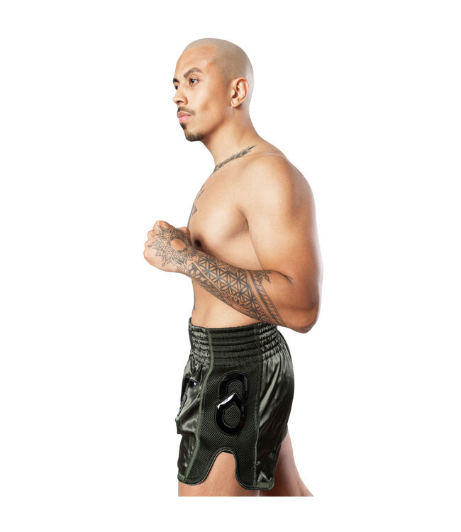 8 WEAPONS Muay Thai Short Carbon Noir Olive Green