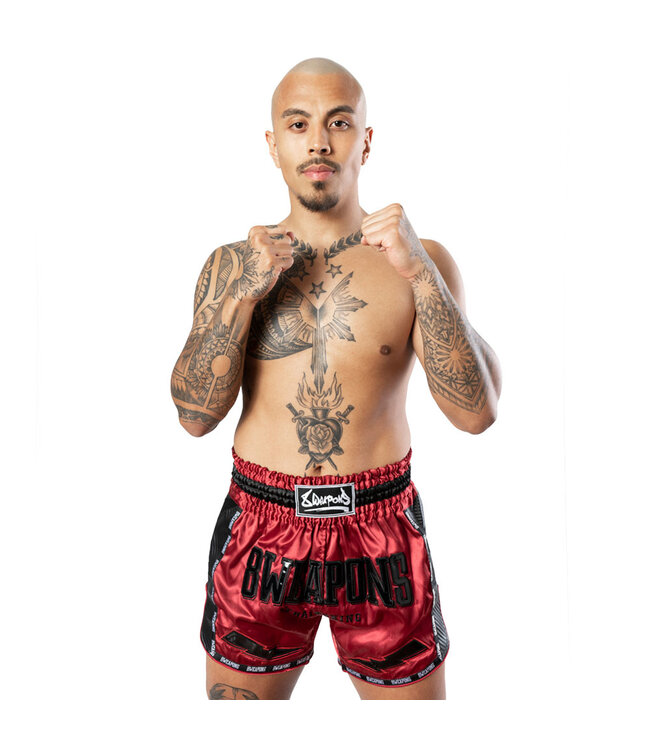 8 Wapens Muay Thai Short Carbon Red Dawn