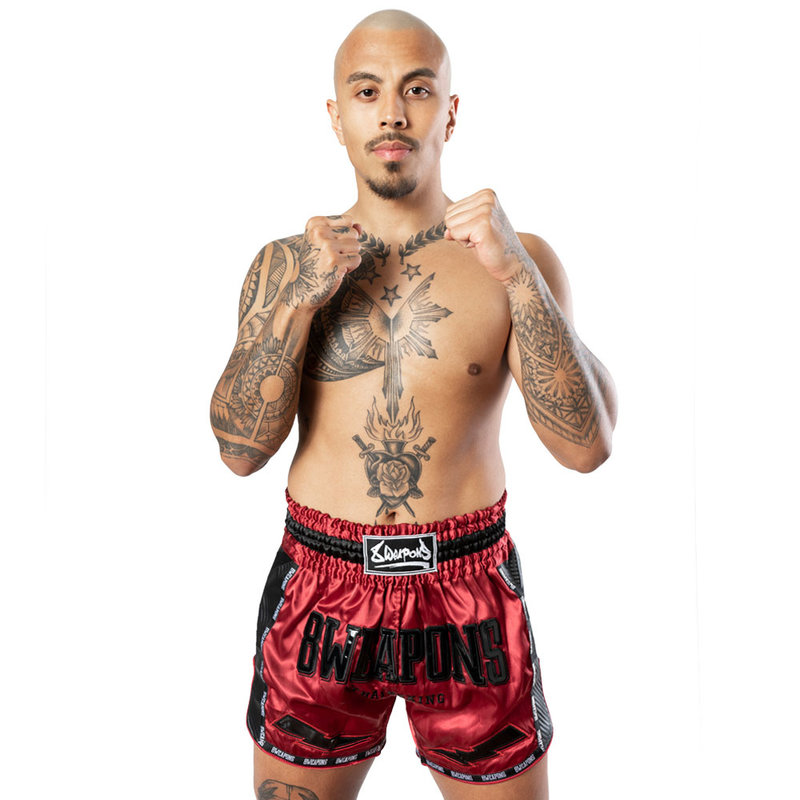 8 Weapons 8 Weapons Muay Thai Short Carbon Red Dawn