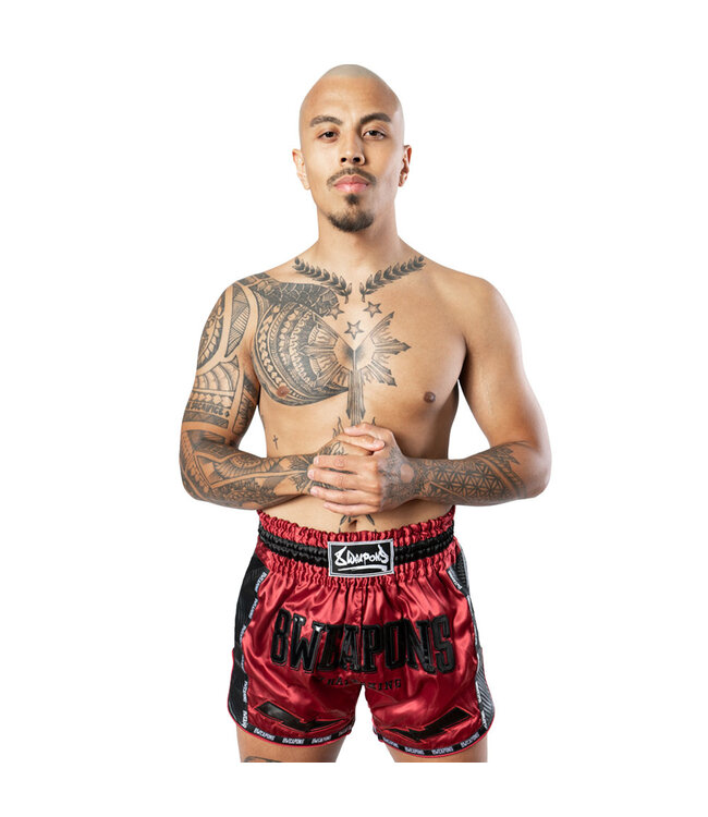 8 Wapens Muay Thai Short Carbon Red Dawn