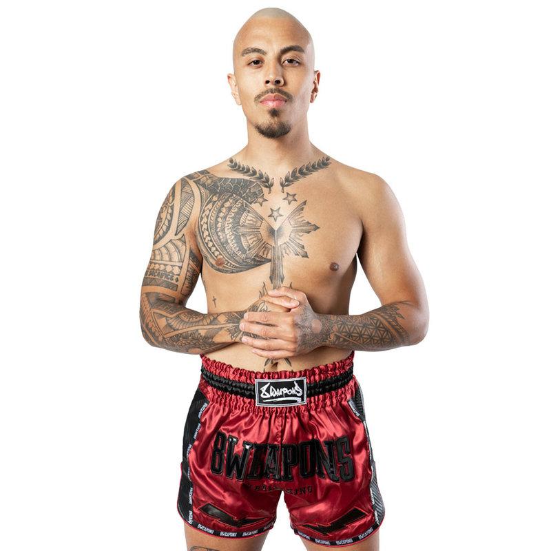 8 Weapons 8 Weapons Muay Thai Short Carbon Red Dawn