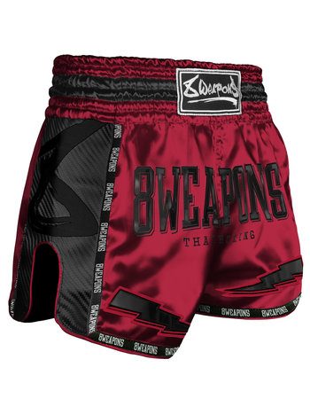 8 Weapons 8 Weapons Muay Thai Short Carbon Red Dawn