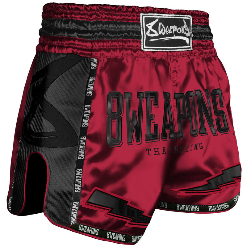 8 Weapons 8 Weapons Muay Thai Short Carbon Red Dawn