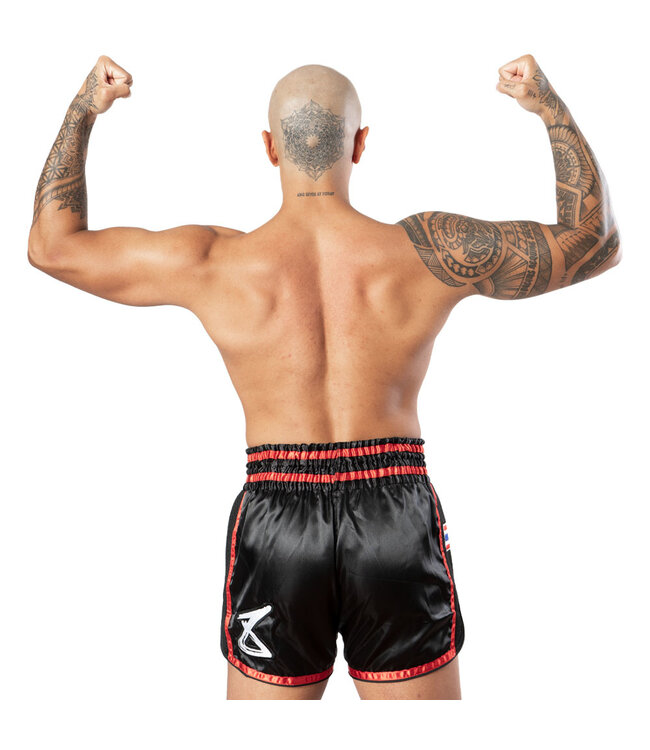 8 Weapons 8 Weapons Muay Thai Short Super Mesh Zwart Rood