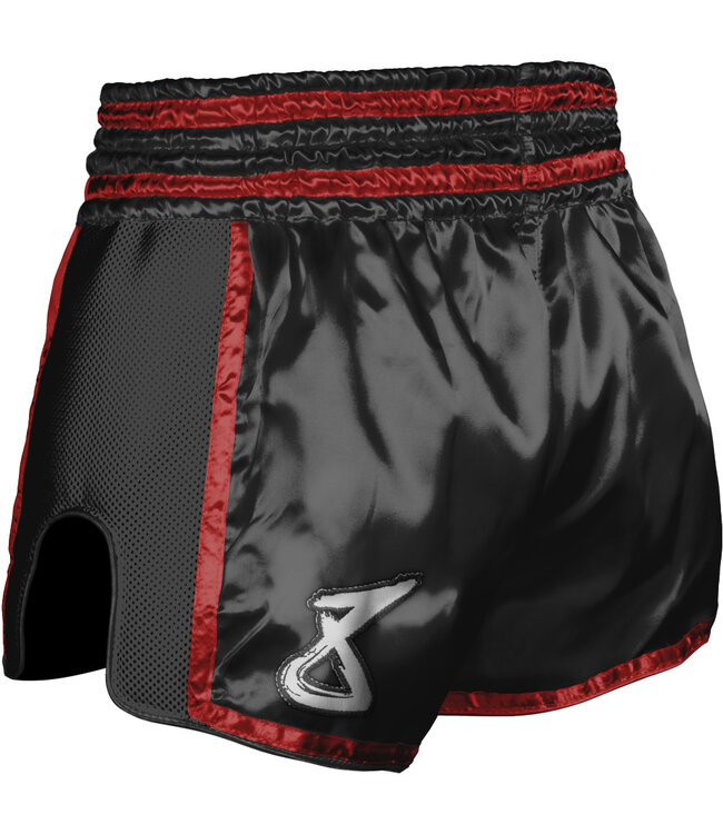 8 Weapons Muay Thai Short Super Mesh Schwarz Rot