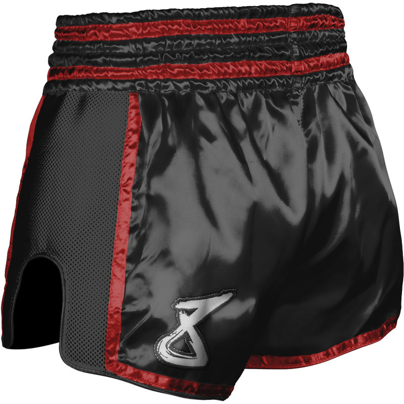 8 Weapons 8 Wapens Muay Thai Short Super Mesh Black Red