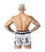 8 Weapons Muay Thai Short Carbon Sak Yant Tigers White