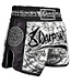 8 Wapens Muay Thai Short Carbon Sak Yant Tigers White