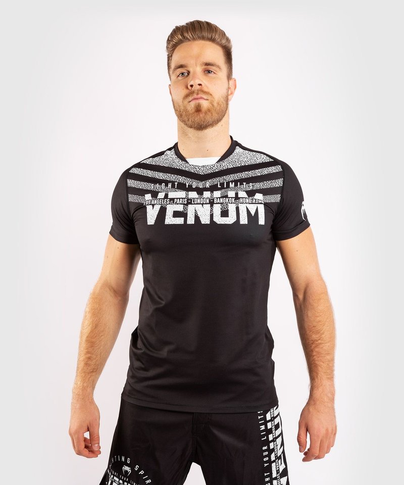 Venum Venum SIGNATURE Dry Tech T-Shirt Schwarz Weiss