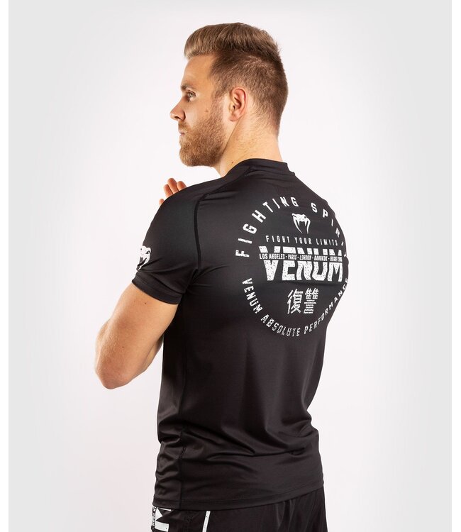 Venum SIGNATURE Dry Tech T Shirt Black White