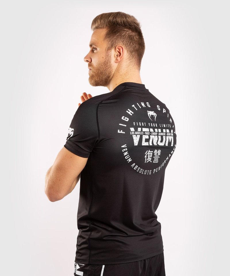 Venum Venum SIGNATURE Dry Tech T-Shirt Schwarz Weiss