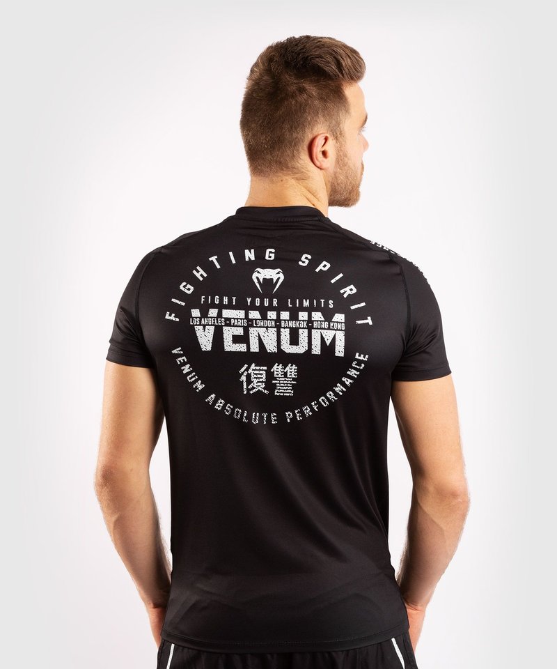 Venum Venum SIGNATURE Dry Tech T-Shirt Schwarz Weiss