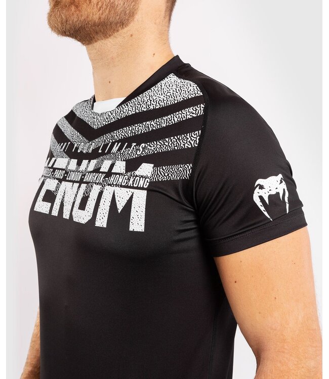 Venum SIGNATURE Dry Tech T-Shirt Schwarz Weiss