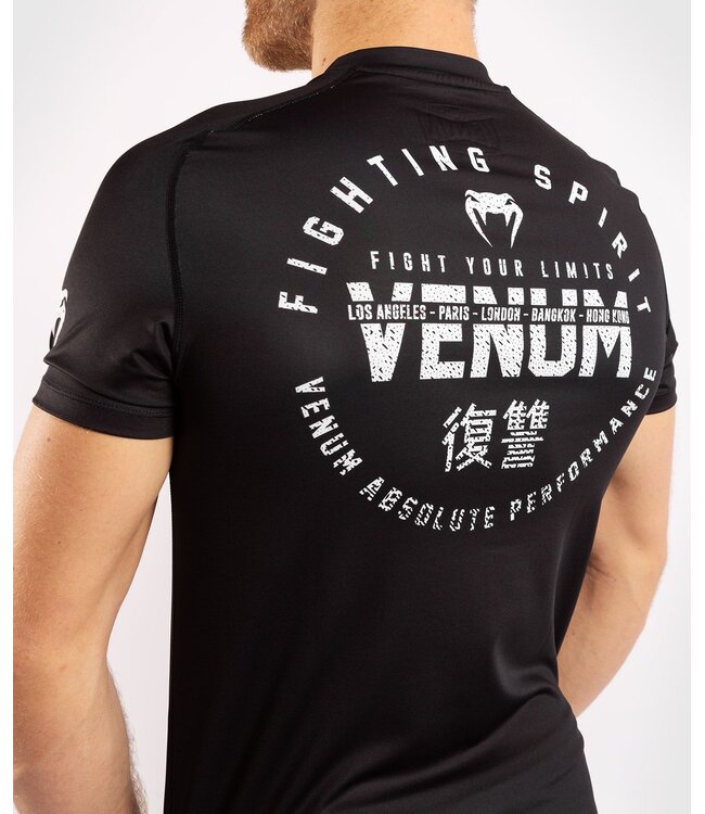 Venum SIGNATURE Dry Tech T-Shirt Schwarz Weiss