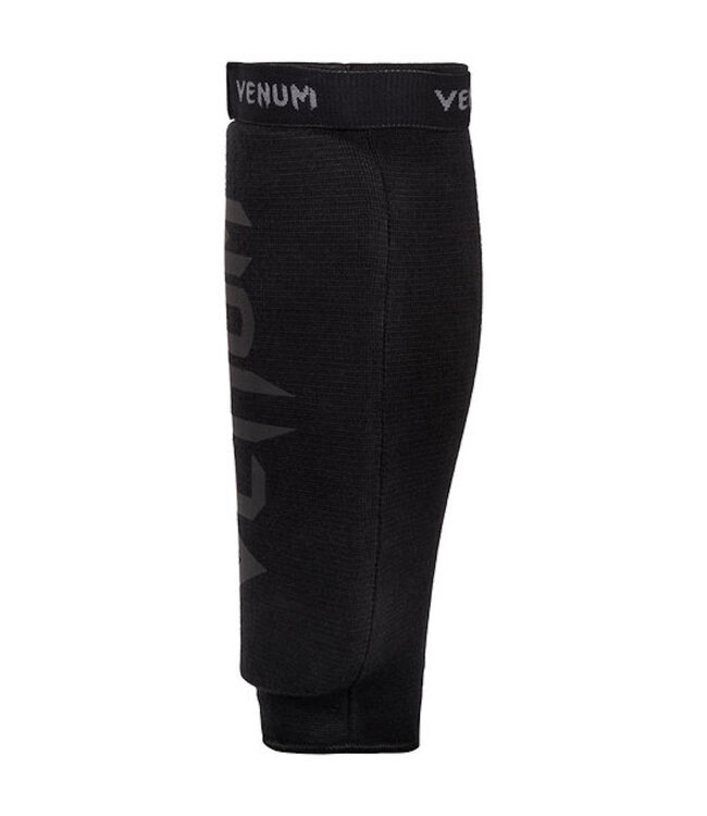 Venum Kontact Shin Guards Without Foot Black for Kickboxing, Muay Thai & MMA