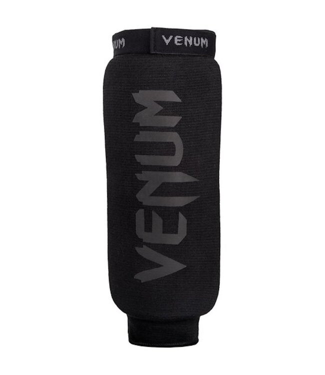 Venum Kontact Shin Guards Without Foot Black for Kickboxing, Muay Thai & MMA