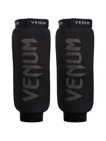 Venum Venum Kontact Shinguards Schwarz auf Schwarz ohne Füße