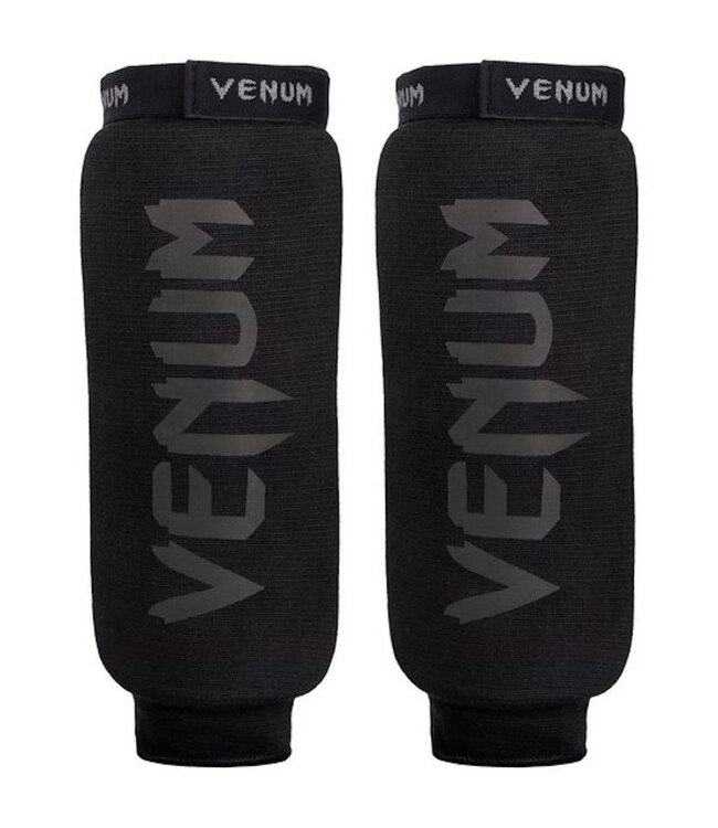 Venum Venum Kontact Shinguards Schwarz auf Schwarz ohne Füße