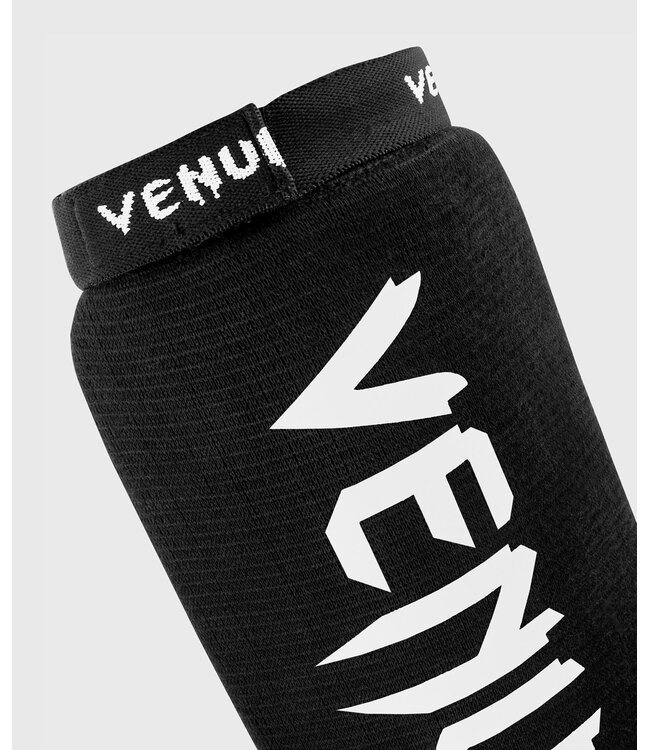 Venum Kontact Schienbeinschoner Ohne Fußschutz Schwarz/Weiss für Kickboxen, Muay Thai & MMA
