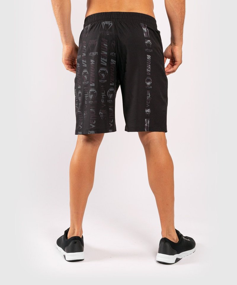 Black Camo Basic EyESeE Embroidered Logo Shorts