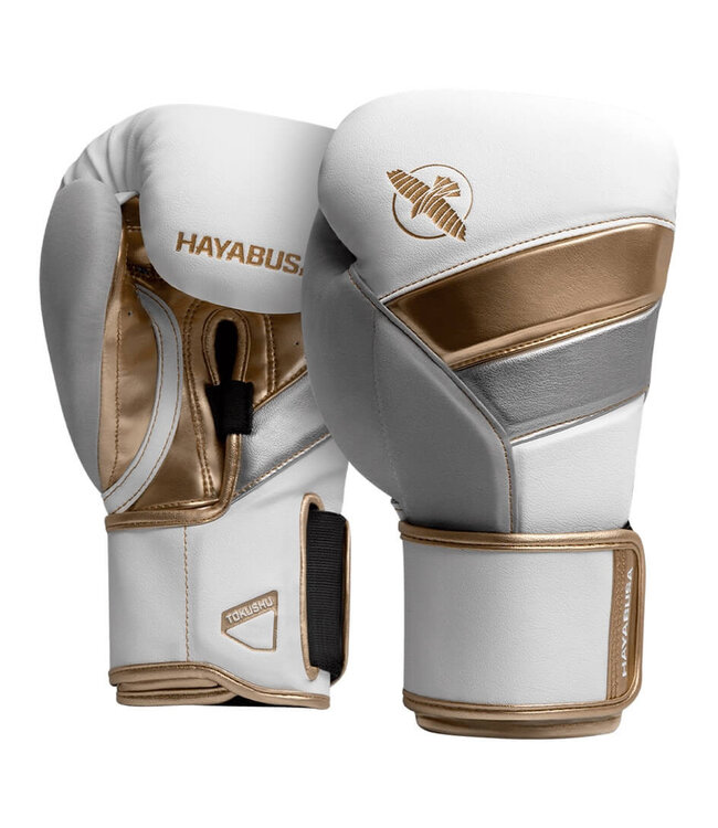 Hayabusa Boxhandschuhe T3 Weiss Gold
